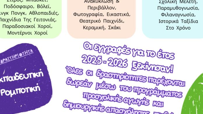 Δήμος Αιγάλεω: Έναρξη Αιτήσεων Συμμετοχής στα Κ.Δ.Α.Π.