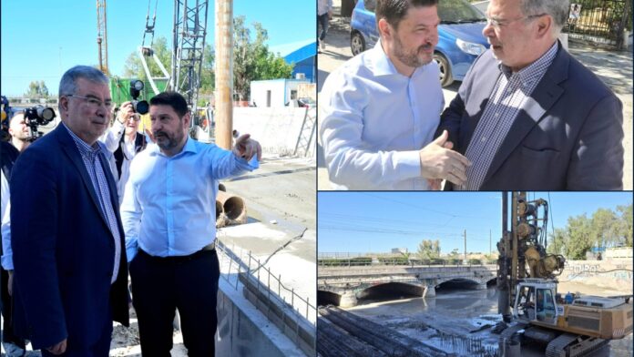 Δήμος Ταύρου-Μοσχάτου: Σε εξέλιξη το έργο του Ιλισού, θωρακίζεται η πόλη – Αυτοψία στο εργοτάξιο από τον Χαρδαλιά