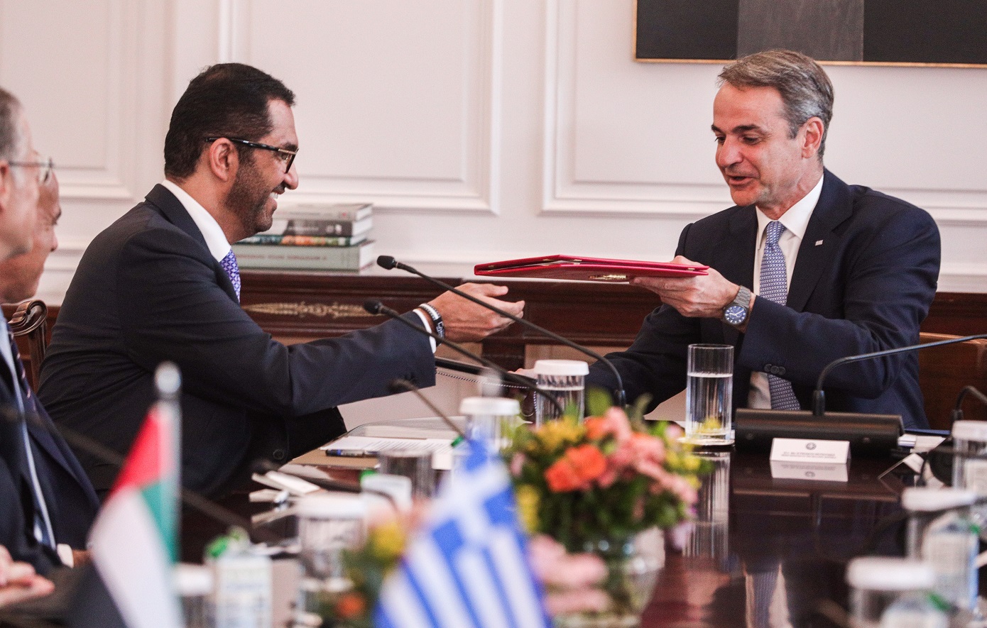 Με τον υπουργό Βιομηχανίας των ΗΑΕ συνομίλησε ο Κυριάκος Μητσοτάκης – Επικύρωσαν την σύμβαση αποφυγής Διπλής Φορολογίας
