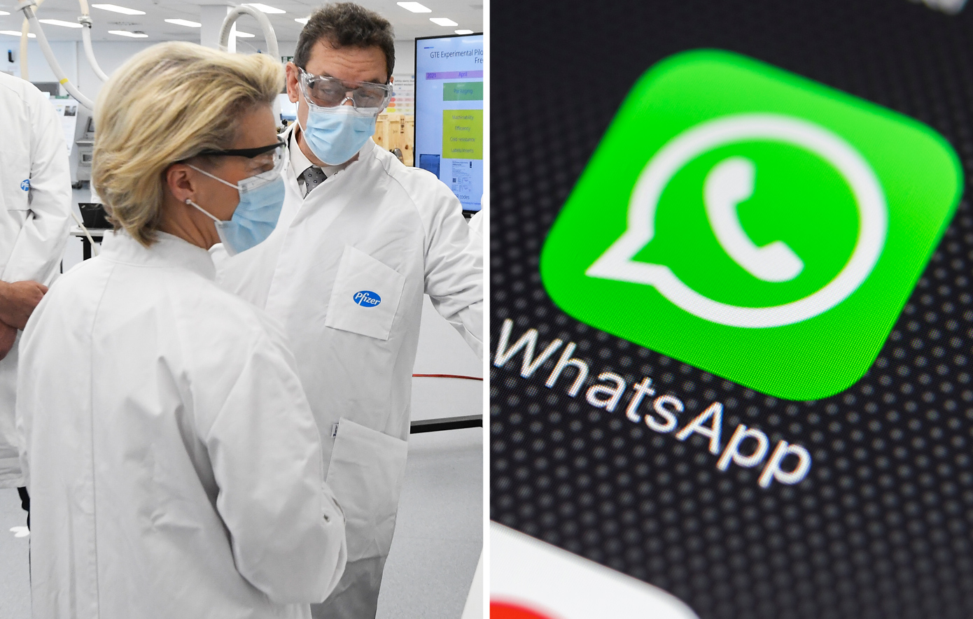 Politico: Διπλωματία μέσω WhatsApp στις Βρυξέλλες – Ούτε το σκάνδαλο “Pfizergate” δεν θα την ανακόψει