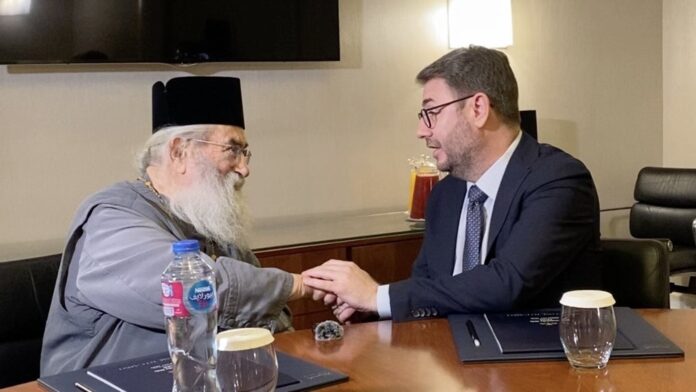 Ο Νίκος Ανδρουλάκης συναντήθηκε με τον Αρχιεπίσκοπο Σινά στο Κάιρο: «Προτεραιότητα η θρησκευτική ελευθερία»