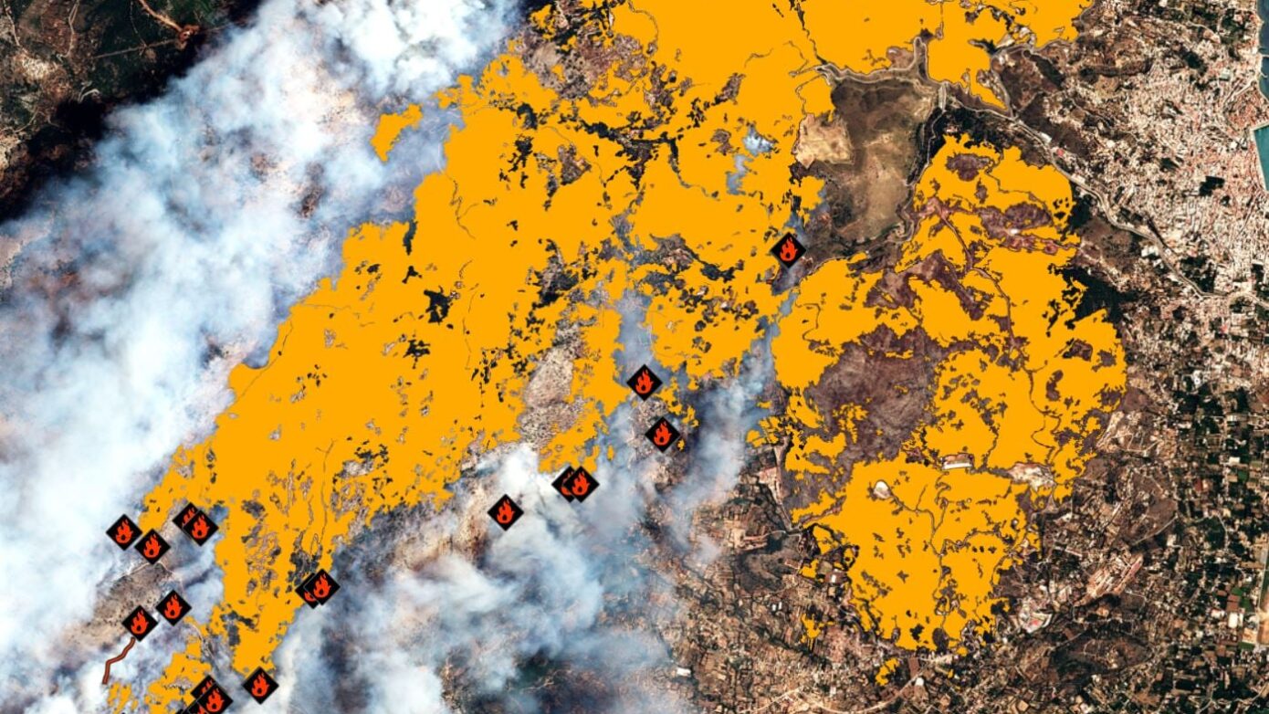 Φωτιά στη Χίο: Τεράστιες εκτάσεις δάσους κάηκαν ολοσχερώς – Ο χάρτης του Copernicus