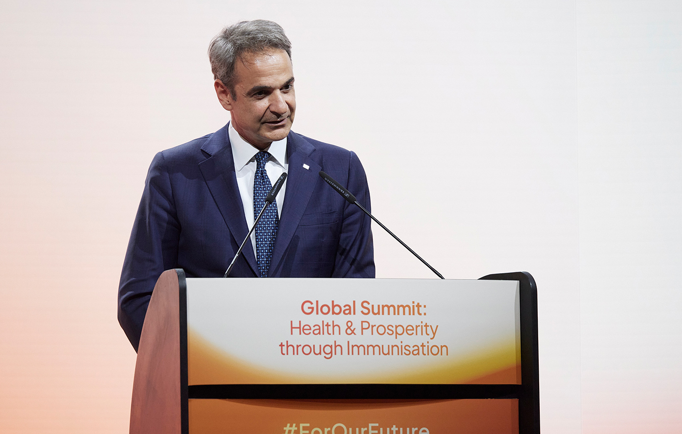 Κυριάκος Μητσοτάκης στο «Global Summit: Health & Prosperity through Immunisation»: Δωρεά 5 εκατ. για την προστασία εκατομμυρίων παιδιών