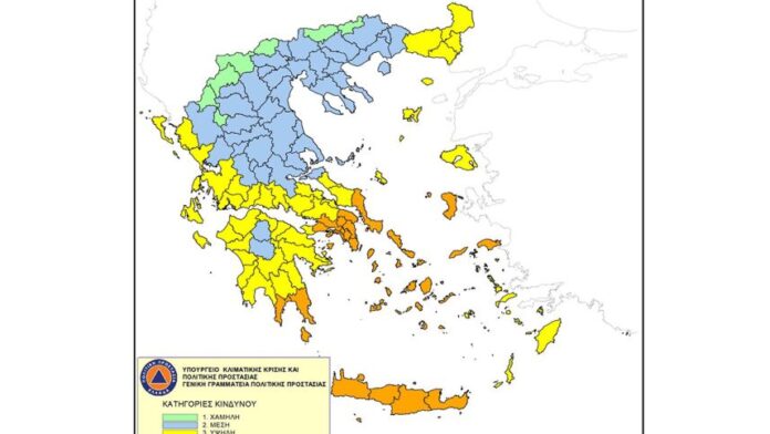 Πολύ υψηλός κίνδυνος δασικής πυρκαγιάς στο Νομό Λακωνίας