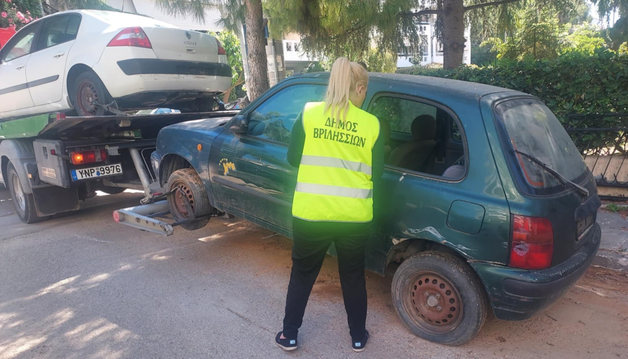 Επιχείρηση σάρωσης εγκαταλελειμμένων οχημάτων στον Δήμο Βριλησσίων