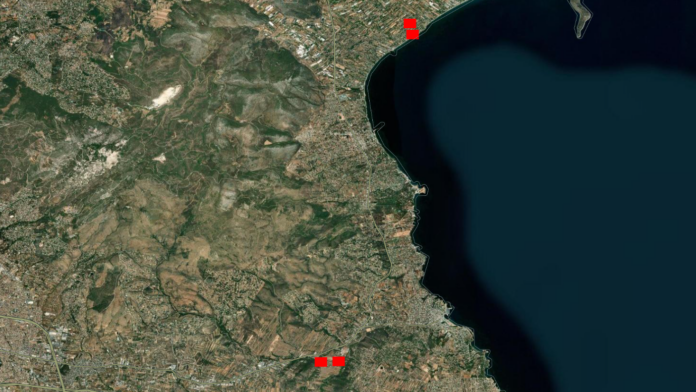Η καταστροφική φωτιά στη Ραφήνα όπως καταγράφεται από τους δορυφόρους της NASA