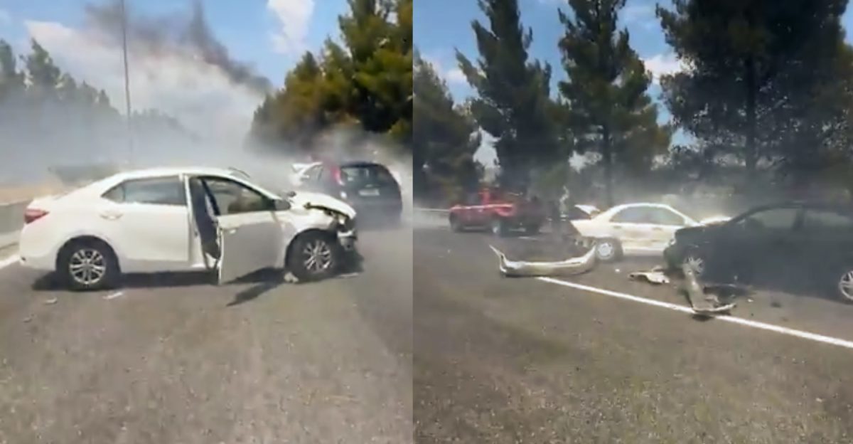 Σοβαρή καραμπόλα στη Λάρισα – Αυτοκίνητο συγκρούστηκε με πυροσβεστικό όχημα που επιχειρούσε