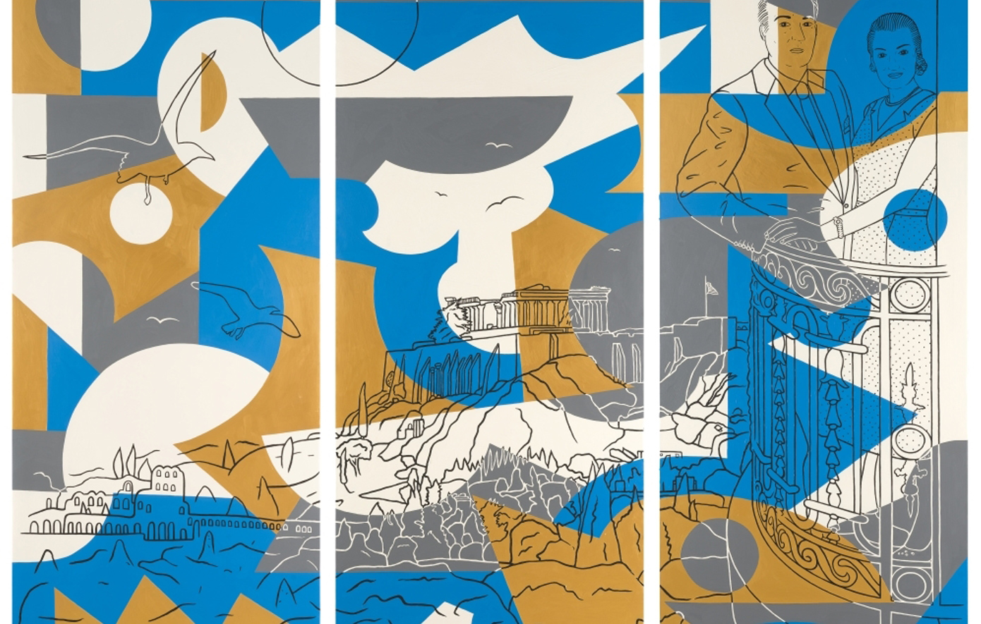 Το πορτρέτο του ζεύγους Γουλανδρή στον τρίτο όροφο του Ιδρύματος Μουσείου