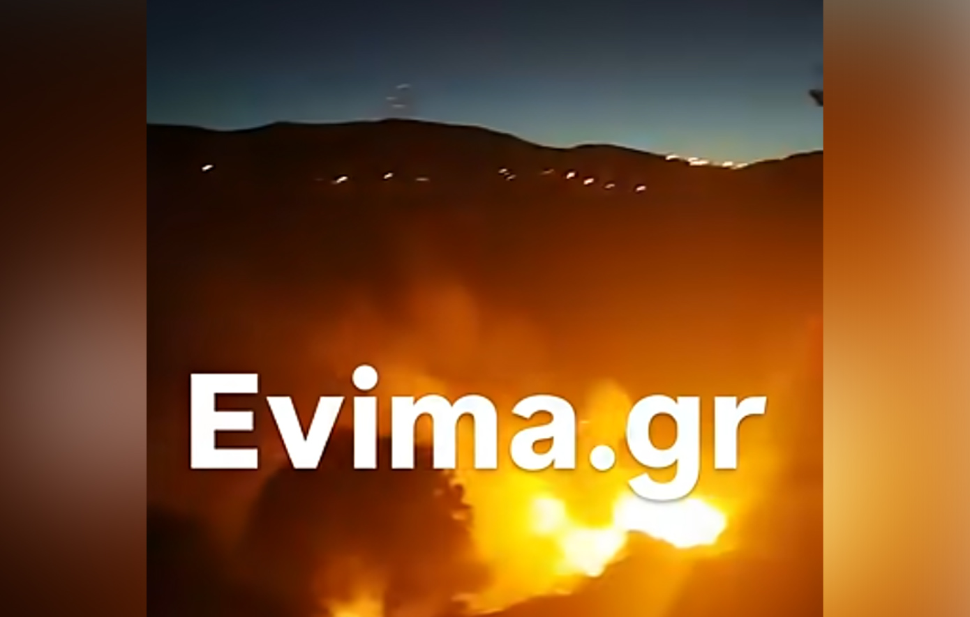 Δραματική νύχτα στην Εύβοια: Μαίνεται ανεξέλεγκτη η φωτιά – Μια ανάσα από τα χωριά οι φλόγες
