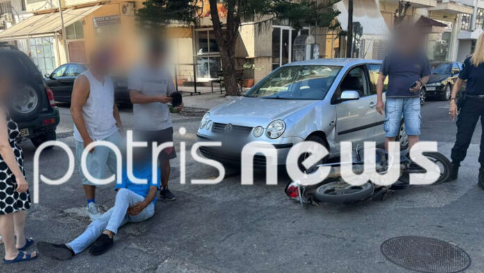 Σύγκρουση σε διασταύρωση στον Πύργο Ηλείας: Τραυματισμός οδηγού μοτοσικλέτας