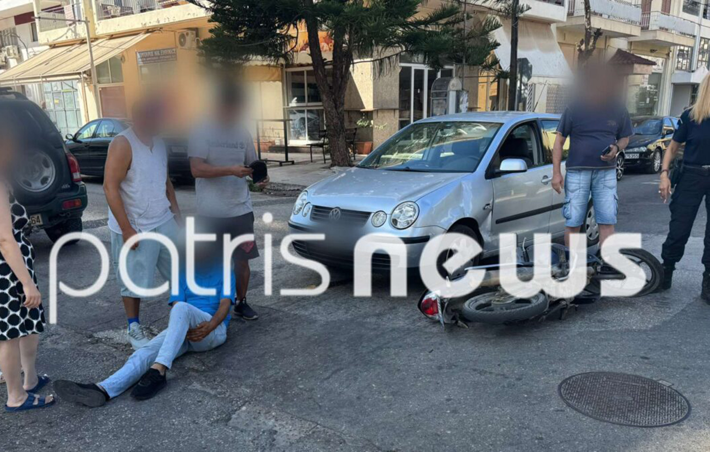 Σύγκρουση σε διασταύρωση στον Πύργο Ηλείας: Τραυματισμός οδηγού μοτοσικλέτας