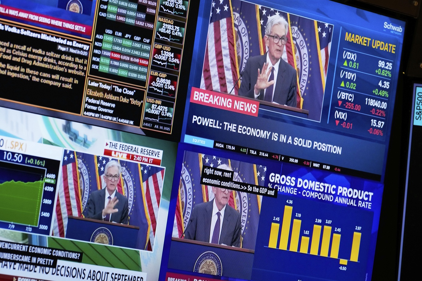 Ανακατεμένες κινήσεις στη Wall Street μετά την απόφαση της Fed να κρατήσει σταθερά τα επιτόκια