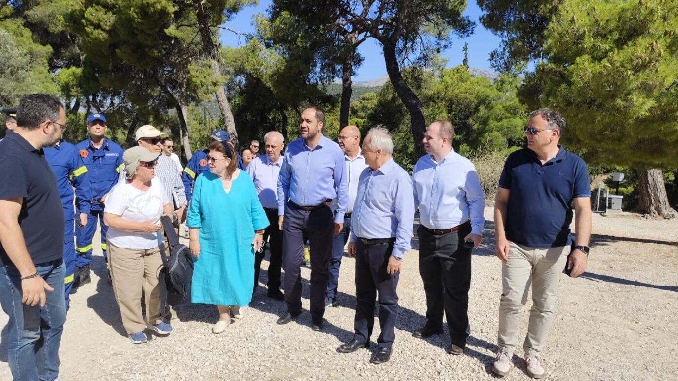 Άσκηση ετοιμότητας για την αντιμετώπιση πυρκαγιάς στο Αρχαίο Θέατρο Επιδαύρου με τη συμμετοχή Μενδώνη και Κεφαλογιάννη