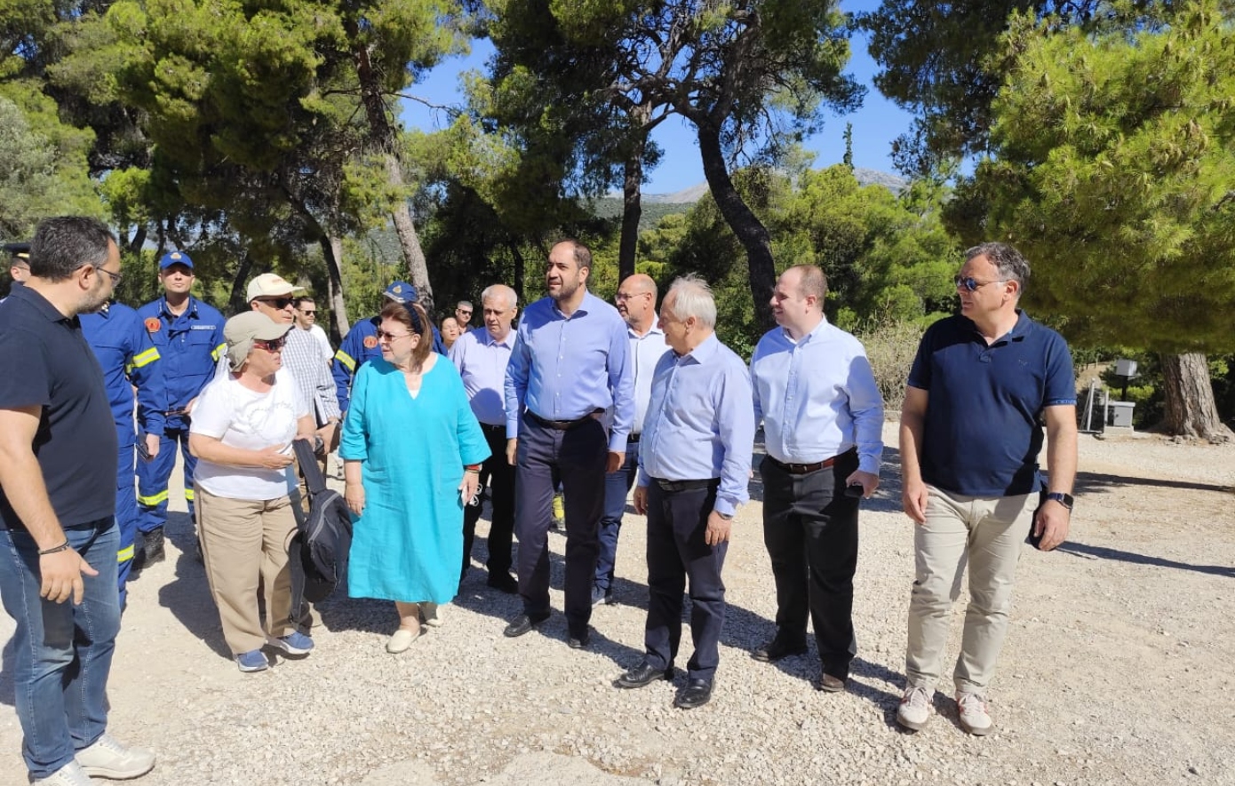 Άσκηση ετοιμότητας για την αντιμετώπιση πυρκαγιάς στο Αρχαίο Θέατρο Επιδαύρου με τη συμμετοχή Μενδώνη και Κεφαλογιάννη