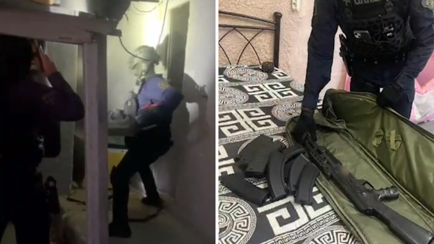 Η στιγμή που αστυνομικοί της ΕΛ.ΑΣ. εισβάλλουν σε καταυλισμό στον Γέρακα, τι ανακάλυψαν