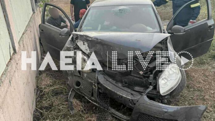 Αυτοκίνητο συγκρούστηκε με μαντρότοιχο στα Λεχαινά: Διασωληνωμένος 22χρονος, συνελήφθη ο 27χρονος οδηγός χωρίς δίπλωμα