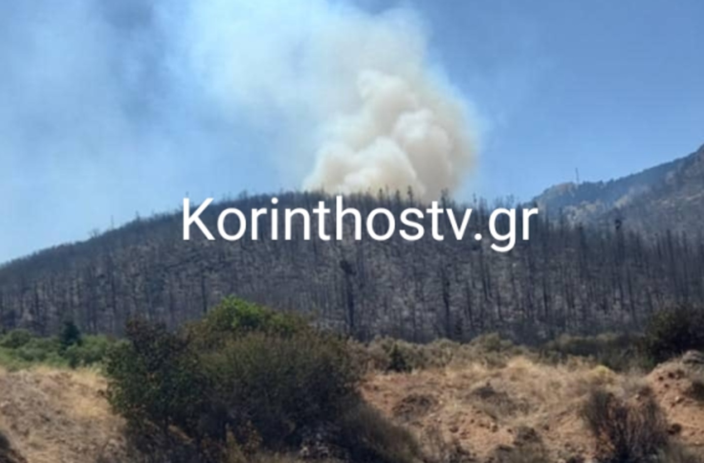 Έντονη αναζωπύρωση στην ορεινή Κορινθία – Κλιμακούμενη ανησυχία στους κατοίκους