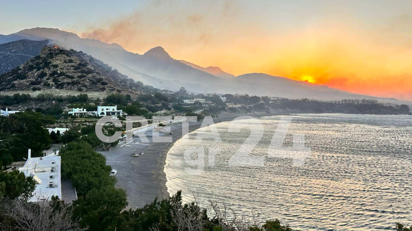 Μαίνεται η φωτιά στην Ιεράπετρα, «η κατάσταση παραμένει κρίσιμη» – Ισχυρές δυνάμεις στη μάχη με τις φλόγες