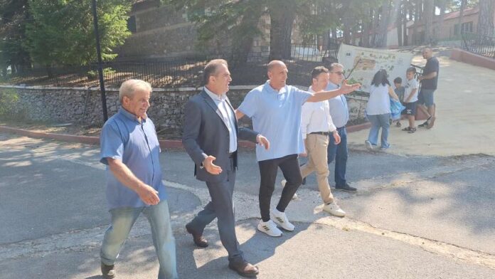 Ο Δήμαρχος Καλαμάτας περιηγείται στην κατασκήνωση Αγίας Μαρίνας Ταϋγέτου