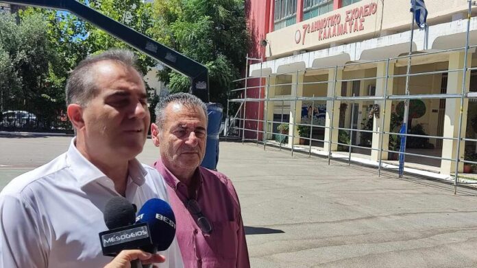 Επιθεώρηση Δημάρχου Καλαμάτας στις εργασίες ανακαίνισης σχολείων
