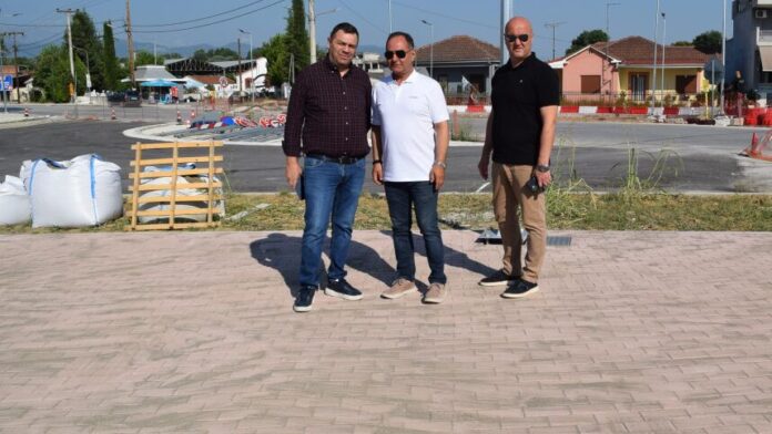 Επιθεώρηση Δημάρχου Καρδίτσας στην κατασκευή του νέου κυκλικού κόμβου