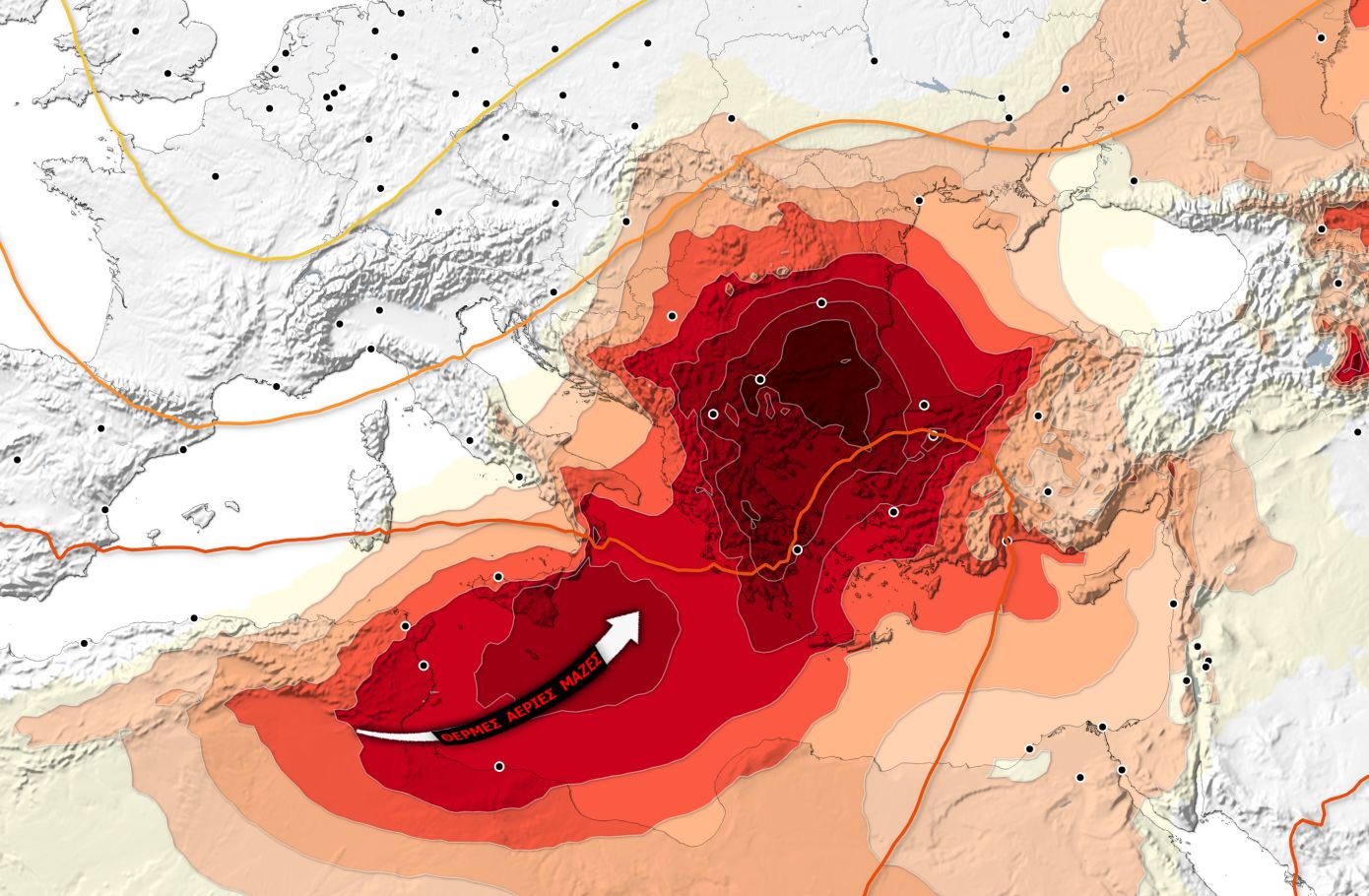 Meteo: Έρχεται έντονο κύμα καύσωνα με θερμοκρασίες έως 44°C από Δευτέρα μέχρι Παρασκευή