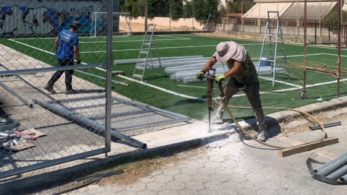 Ολοκλήρωση έργων περίφραξης στο γήπεδο 5Χ5 της Λυκόβρυσης