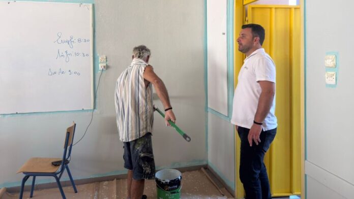 Επίσκεψη Δημάρχου Μετεώρων σε έργα στο 2ο Γυμνάσιο Καλαμπάκας