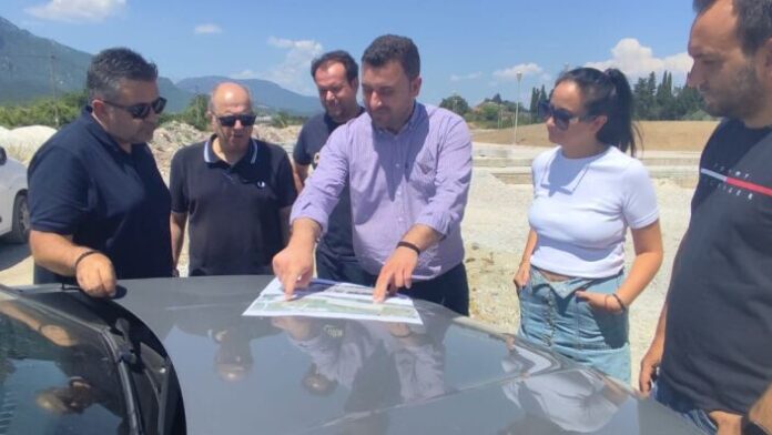 Επίσκεψη Δημάρχου Μετεώρων στο σημείο κατασκευής του νέου Κολυμβητηρίου