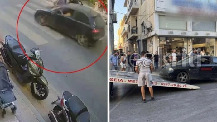 Ανήλικος ο οδηγός που χτύπησε διανομέα στο κέντρο του Ηρακλείου και εξαφανίστηκε – «Έτρεχε με 100 χλμ./ώρα»