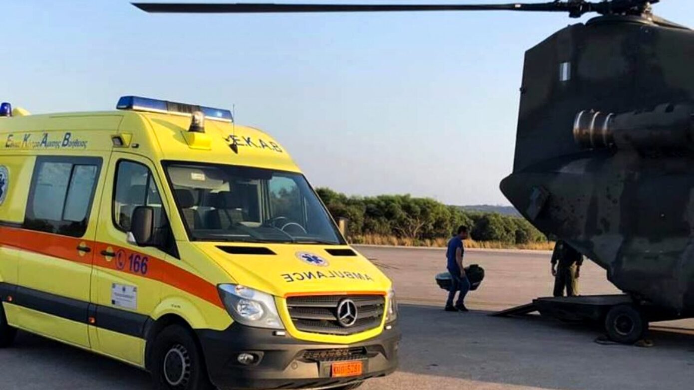 Κατεπείγουσα αερομεταφορά εγκυμονούσας στο Νοσοκομείο Σύρου από Νάξο