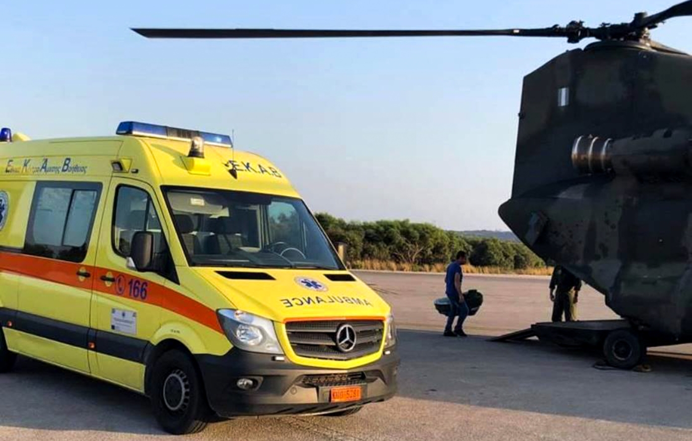 Κατεπείγουσα αερομεταφορά εγκυμονούσας στο Νοσοκομείο Σύρου από Νάξο