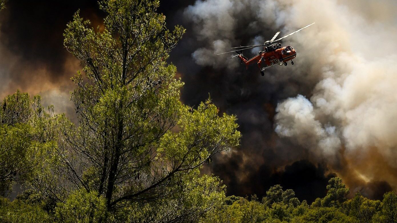 Πυρκαγιά στο Λασίθι – Απογειώθηκαν δύο ελικόπτερα