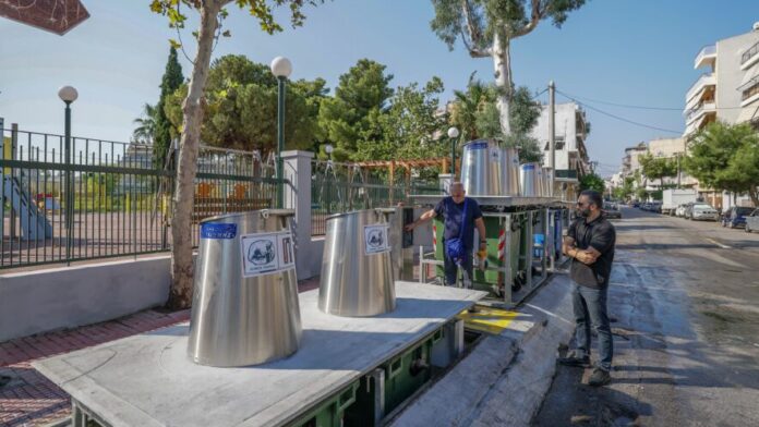 Καινοτόμοι υπόγειοι κάδοι στον Πειραιά