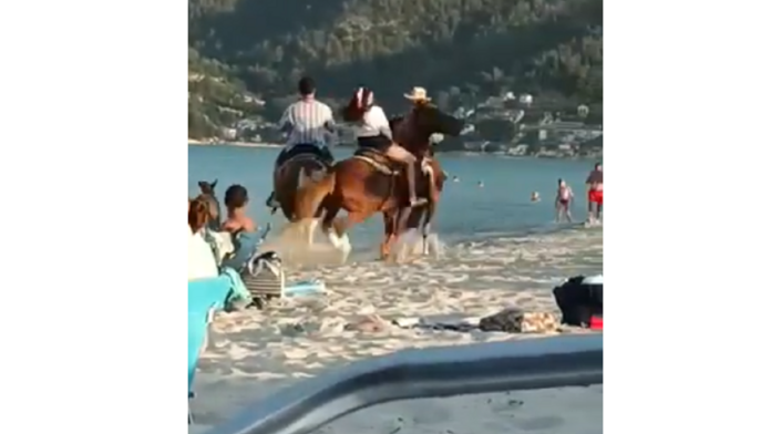 Συγκλονιστικό βίντεο από τον τραυματισμό 5χρονου από άλογο σε παραλία της Θάσου