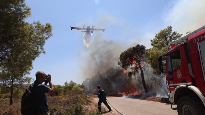 Σαμοθράκη: Φωτιά σε δασική περιοχή στους Άνω Καρυώτες