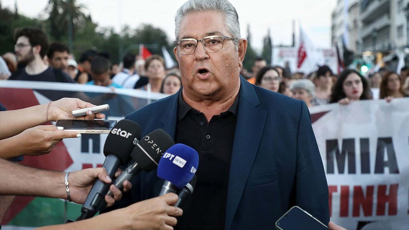 Κουτσούμπας στο συλλαλητήριο για την Παλαιστίνη: Άμεση διακοπή κάθε συνεργασίας με το κράτος-δολοφόνο