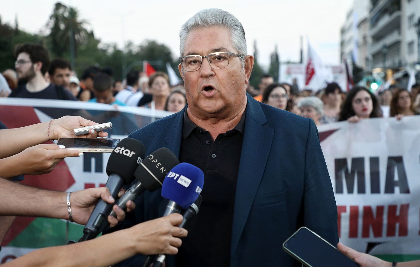 Κουτσούμπας στο συλλαλητήριο για την Παλαιστίνη: Άμεση διακοπή κάθε συνεργασίας με το κράτος-δολοφόνο