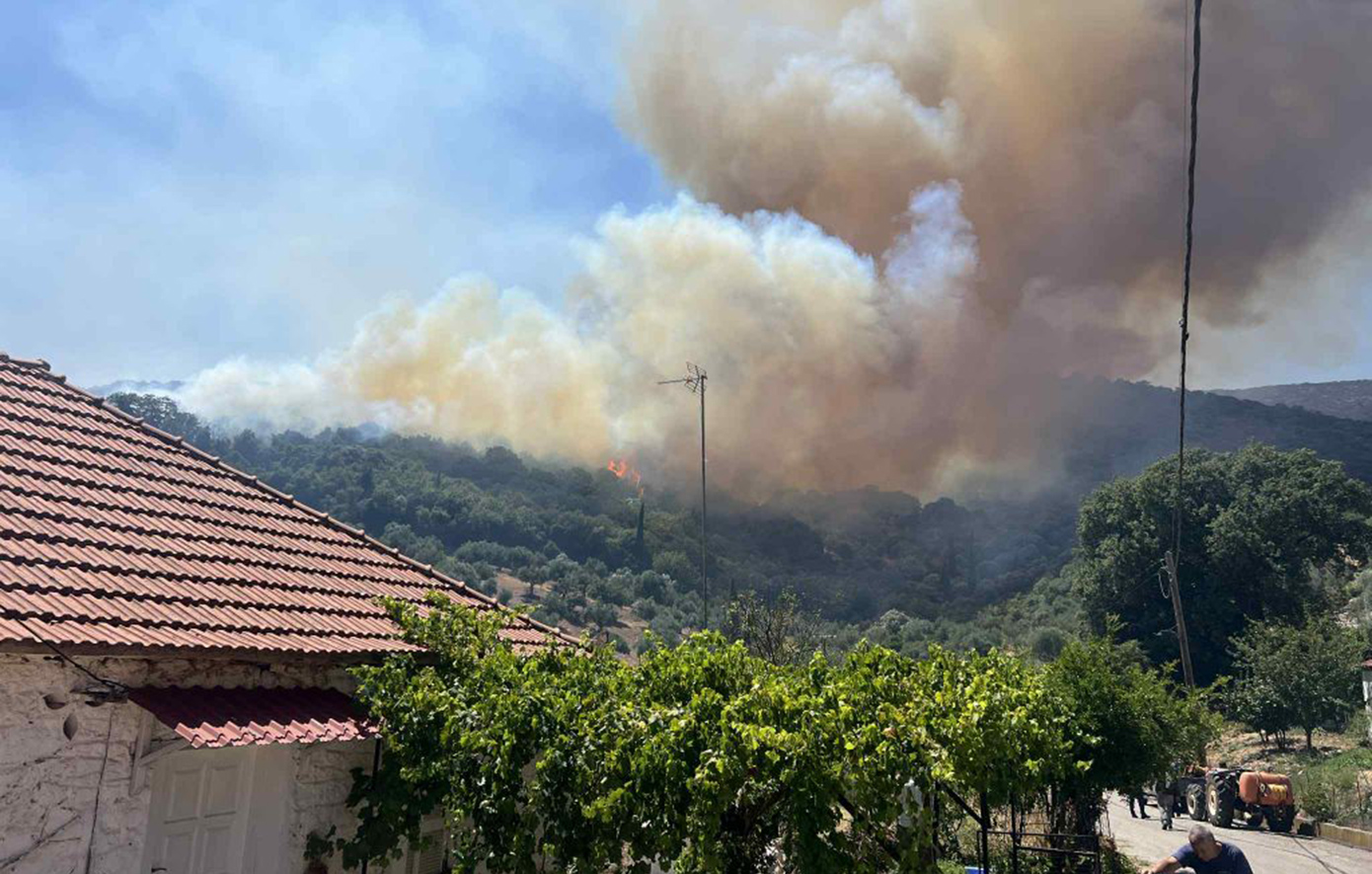 Πυρκαγιά στα Πετράλωνα Μεσσηνίας: Ειδοποίηση 112 «απομακρυνθείτε προς Μελιγαλά» – Κίνδυνος για κατοικίες