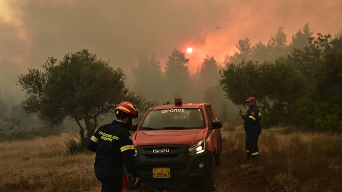 Πυρκαγιά στην περιοχή Φραξιά κοντά στη Βόνιτσα
