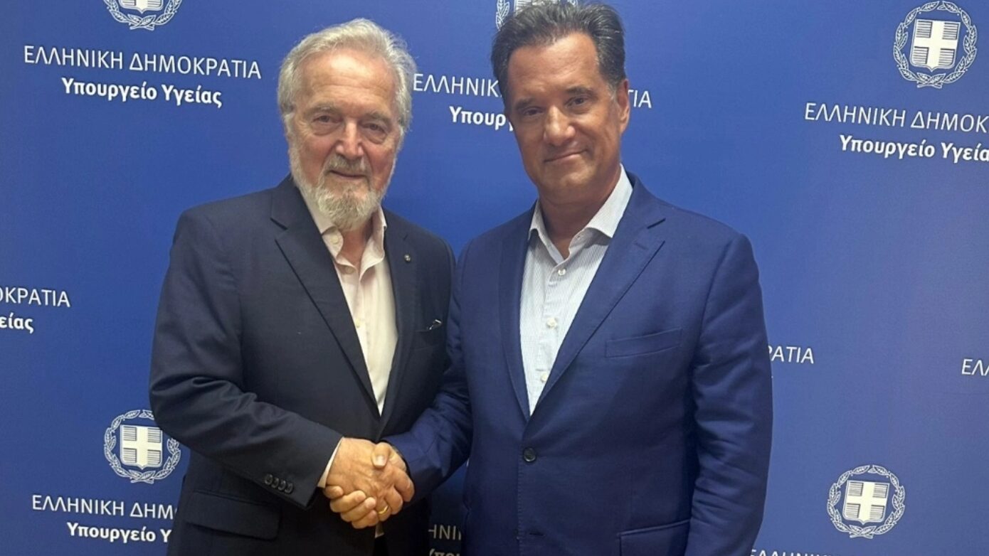 Ο Άδωνις Γεωργιάδης συναντήθηκε με τον δημιουργό του βιβλίου «Ελένη», Νίκο Γκατζογιάννη
