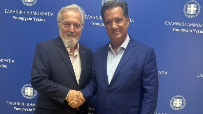 Ο Άδωνις Γεωργιάδης συναντήθηκε με τον δημιουργό του βιβλίου «Ελένη», Νίκο Γκατζογιάννη