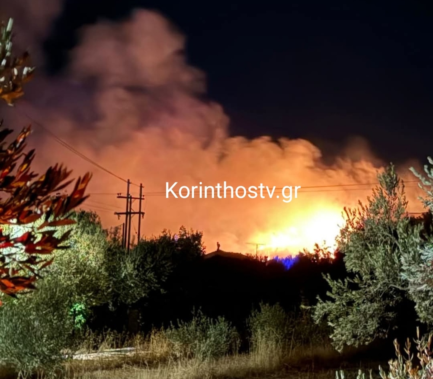 Κατασβέστηκε η φωτιά σε αγροτική περιοχή της Κορινθίας