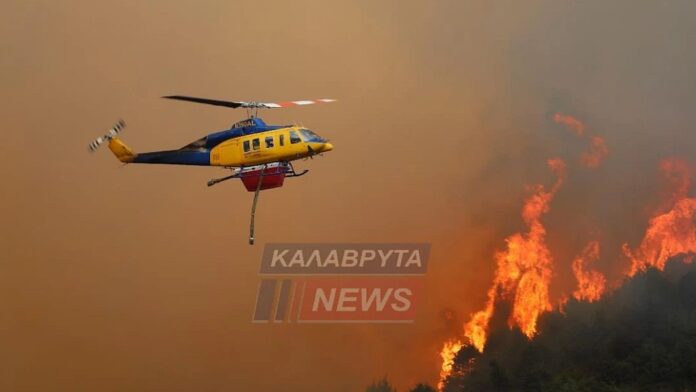 Φλέγεται το Λιβάδι Καλαβρύτων – Καταγγελίες κατοίκων για εμπρησμό