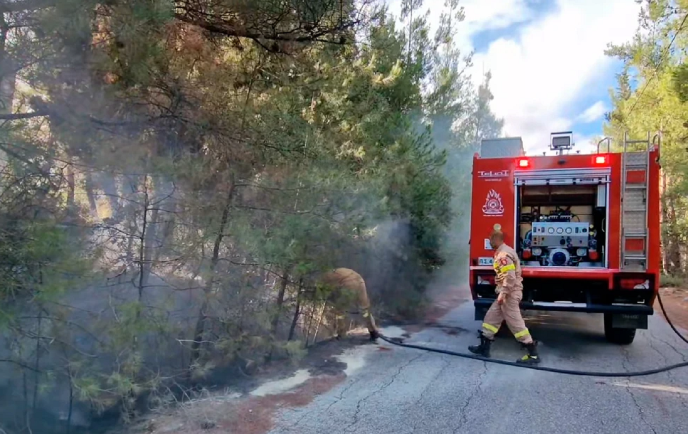 Η φωτιά στην περιοχή Ήφαιστος Κομοτηνής υπό έλεγχο χωρίς ενεργό μέτωπο