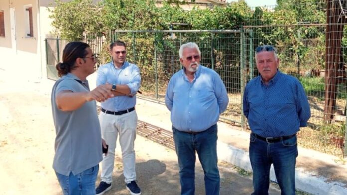 Επιθεώρηση Δημάρχου Ήλιδας στην ανέγερση νέας εισόδου Σχολείου