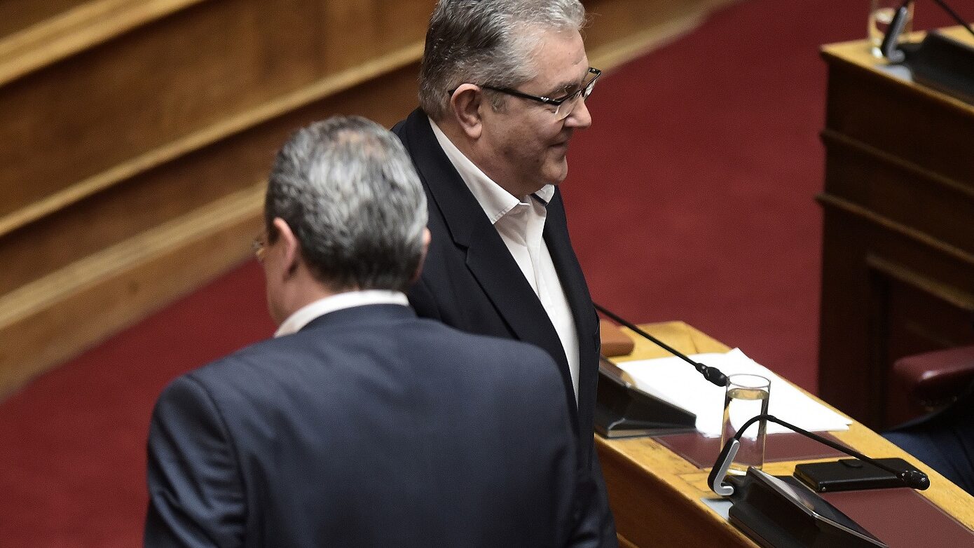 Συνομιλία Δημήτρη Κουτσούμπα – Σωκράτη Φάμελλου για την πρωτοβουλία στην Παλαιστίνη
