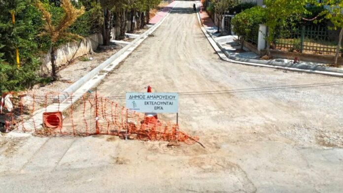 Η ανάπλαση της οδού Μοστρού στον Δήμο Αμαρουσίου πλησιάζει στην ολοκλήρωση