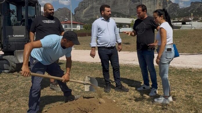 Επιθεώρηση Δημάρχου Μετεώρων στις εργασίες του Δημοτικού Πάρκου Καλαμπάκας