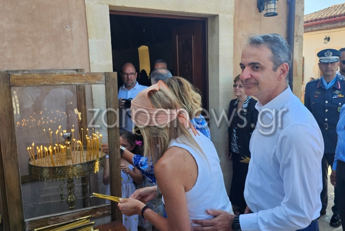 Ο Κυριάκος Μητσοτάκης στα Χανιά για τον εορτασμό του Δεκαπενταύγουστου